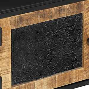 TV skříňka 110 x 30 x 40 cm masivní mangovníkové dřevo a železo - obrázek 8