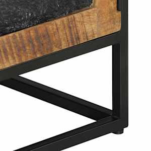 TV skříňka 110 x 30 x 40 cm masivní mangovníkové dřevo a železo - obrázek 9