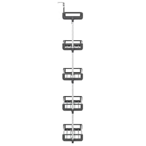 Dveřní organizér s 5 policemi 52 x 20 x 135 cm hliník - obrázek 4
