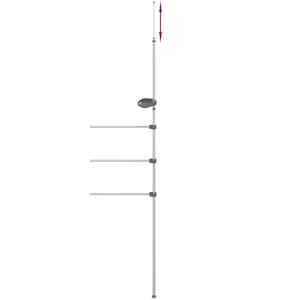Držák na ručníky 47 x 280 cm hliník - obrázek 5