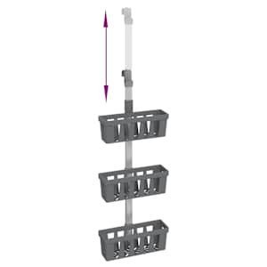 Závěsná police do sprchy 30 x 15 × (67–105) cm hliník - obrázek 5