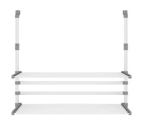 vidaXL Skalbinių džiovykla balkonui, 89x25x(60&ndash;95)cm, aliuminis