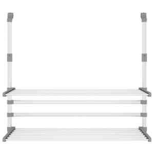 Sušák na prádlo na balkon 89 x 25 x (60–95) cm hliník - obrázek 3