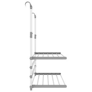Sušák na prádlo na balkon 89 x 25 x (60–95) cm hliník - obrázek 4