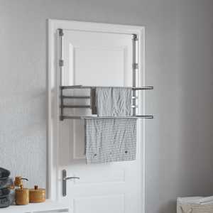 Sušák na prádlo na balkon 89 x 25 x (60–95) cm hliník - obrázek 1