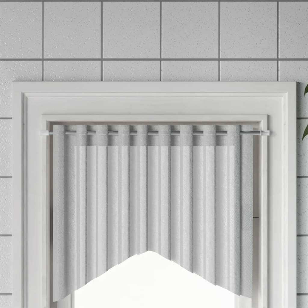 vidaXL Curtain Rails 2 pcs White and Silver 40-60 cm Aluminium