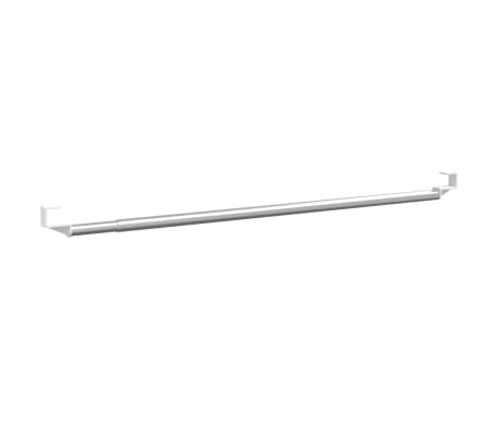 vidaXL Tringles &agrave; rideau 2 pcs blanc et argent&eacute; 60-105 cm aluminium