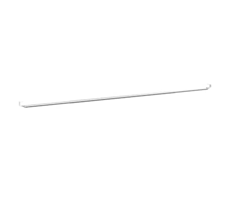 vidaXL Tringles &agrave; rideau 2 pcs blanc et argent&eacute; 90-130 cm aluminium