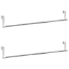 vidaXL kardinapuud 2 tk, valge ja h&otilde;bedane, 40-60 cm, alumiinium