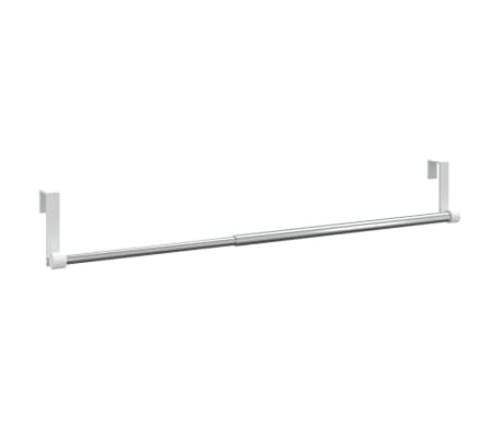 vidaXL Tringles &agrave; rideau 2 pcs blanc et argent&eacute; 40-60 cm aluminium