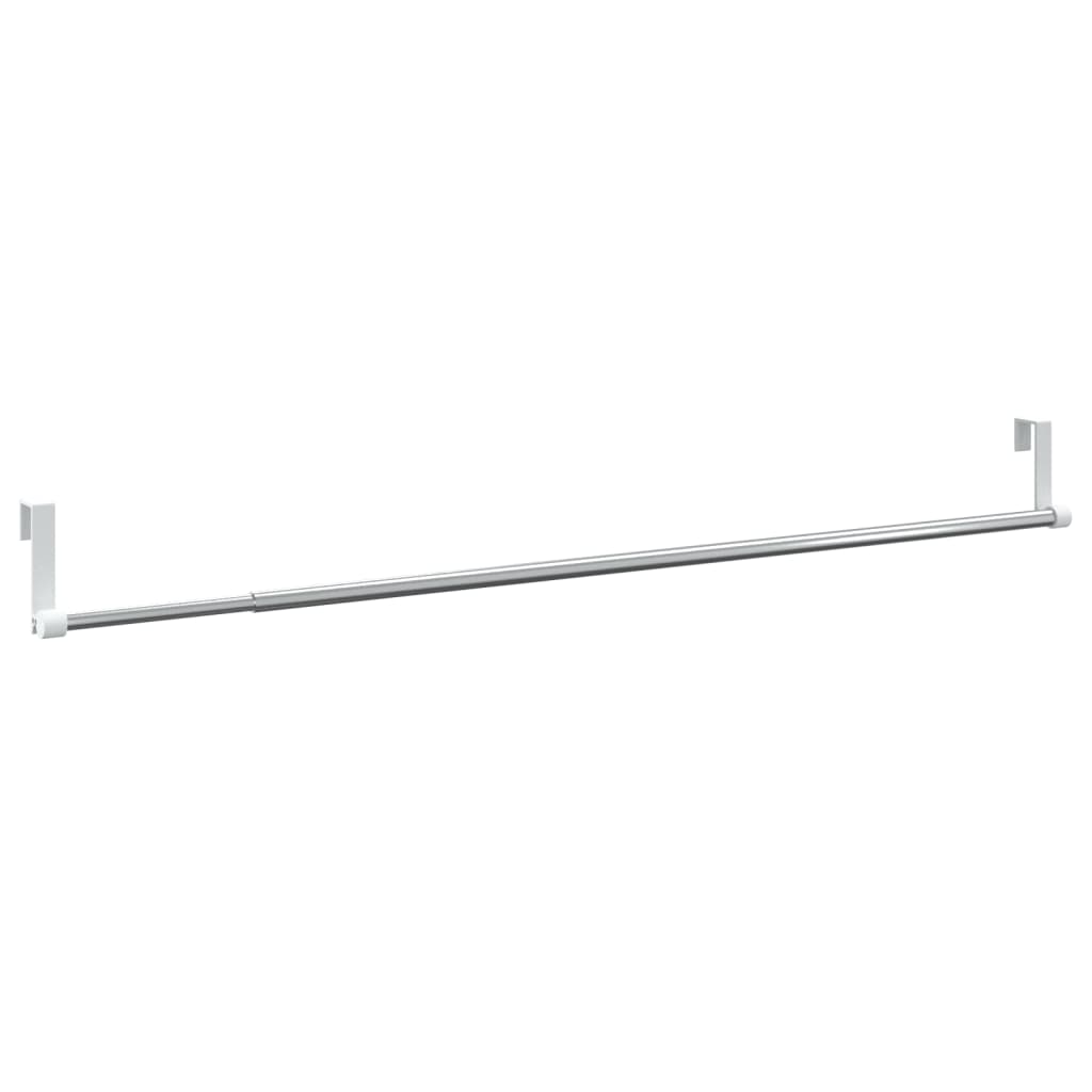 vidaXL Záclonové koľajnice 2 ks biele a strieborné 60-105 cm hliník