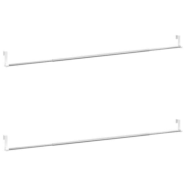 vidaXL kardinapuud 2 tk, valge ja h&otilde;bedane, 90-135 cm, alumiinium