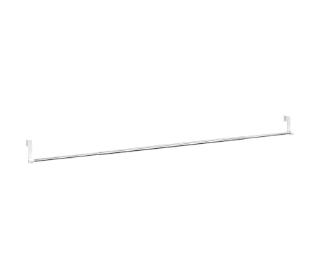 vidaXL Gardinenstangen 2 Stk. Wei&szlig; und Silbern 90-135 cm Aluminium