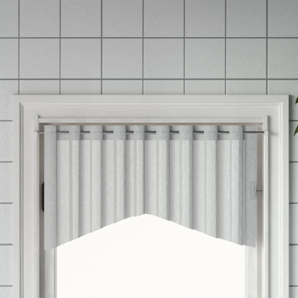 vidaXL Curtain Rails 2 pcs White and Silver 90-135 cm Aluminium