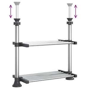 Kuchyňský regál 50 x 25 x (50–70) cm hliník - obrázek 5