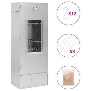 Pečica za dimljenje z lesenimi sekanci 44,5x29x110 cm jeklo