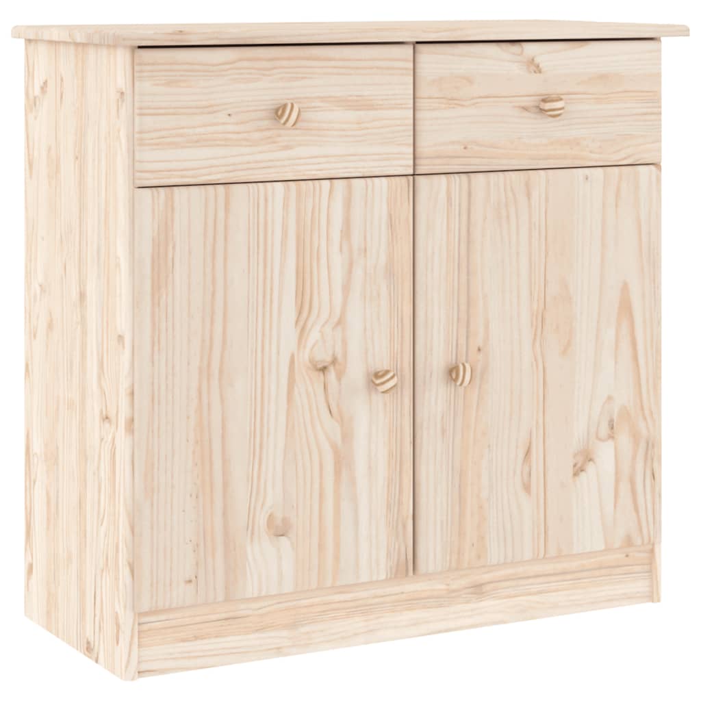 Credenza ALTA Bianca 77x35x165 cm in Legno Massello di Pino vidaXL