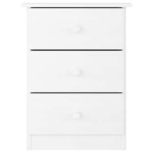 vidaXL Nachttisch ALTA Wei&szlig; 41x35x55,5 cm Massivholz Kiefer