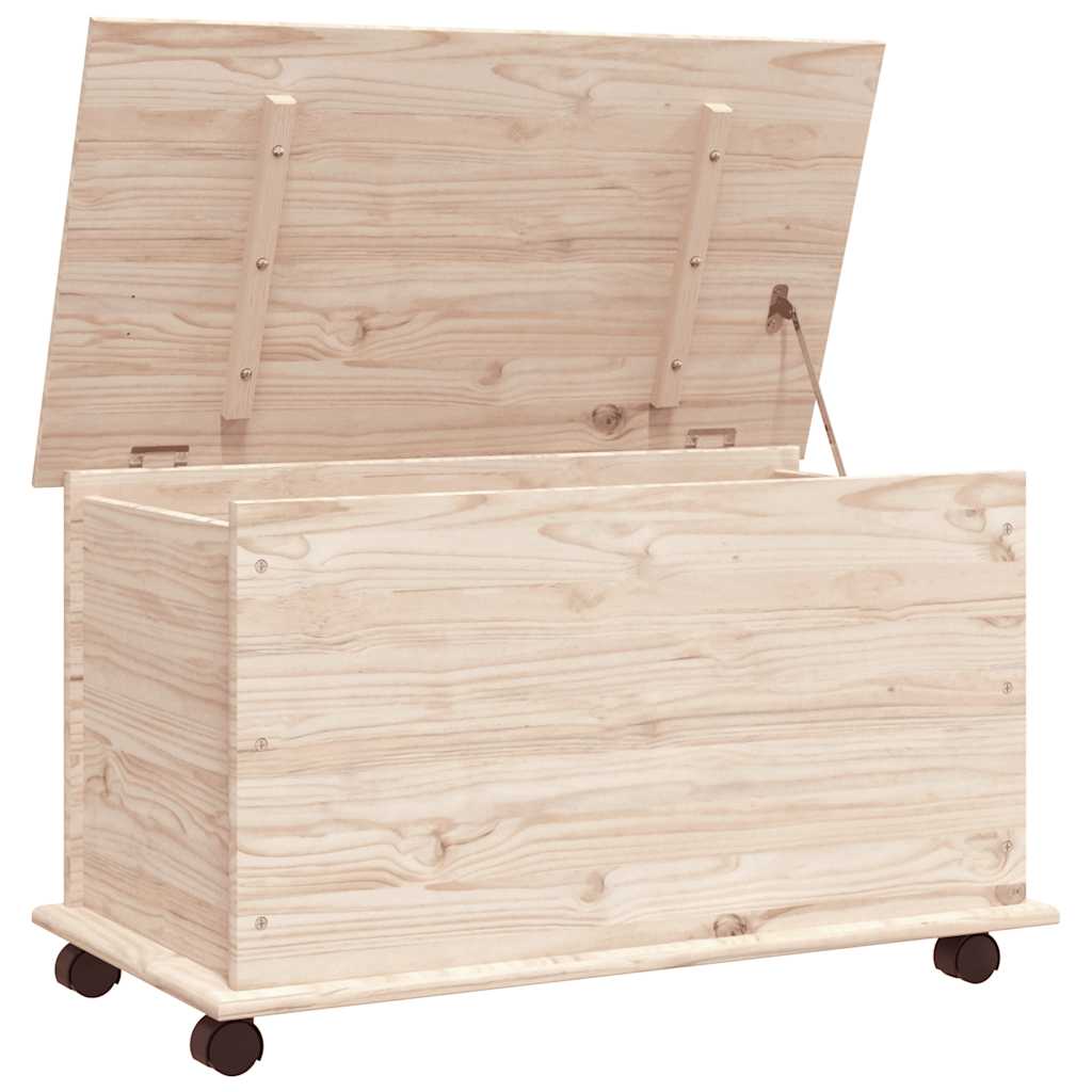 vidaXL Cufăr de depozitare cu roți &bdquo;ALTA&rdquo; 73x39,5x43 cm lemn masiv pin