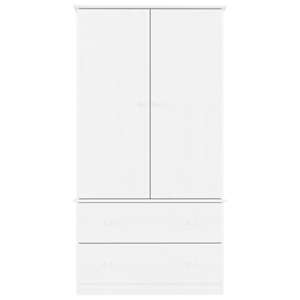 Šatní skříň ALTA bílá 90 x 55 x 170 cm masivní borové dřevo - obrázek 4