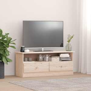 TV omarica s predali ALTA 100x35x41 cm trdna borovina