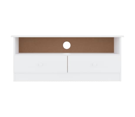 vidaXL Meuble TV et tiroirs ALTA blanc 100x35x41 cm bois massif de pin