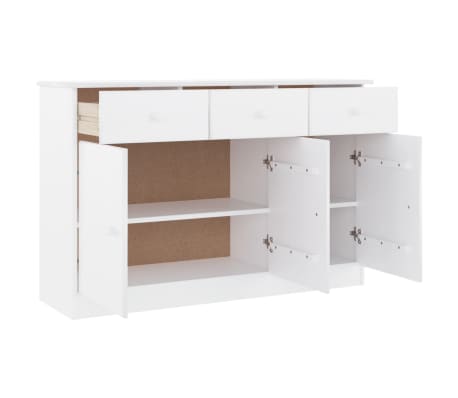 vidaXL Senkki ALTA valkoinen 112x35x73 cm täysi mänty