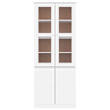 Vitrine En Verre Alta Blanc 77x35x186,5 Cm Bois De Pin Massif Vidaxl 8720845886820