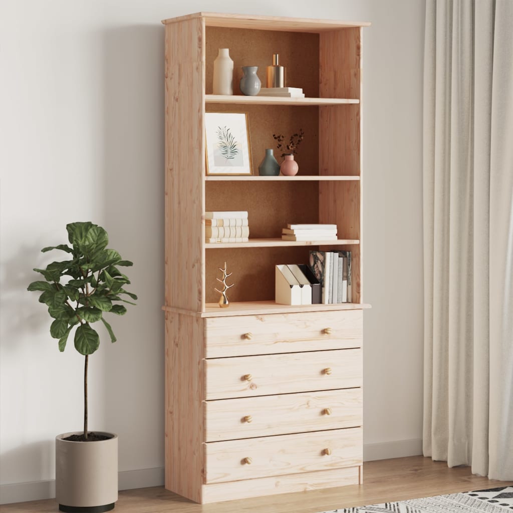 PINUS - libreria con 2 cassetti e 3 ripiani