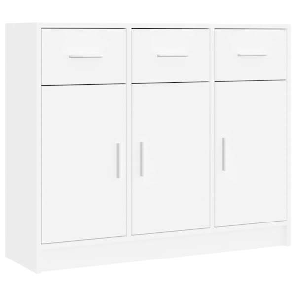 vidaXL kummut, valge, 91 x 28 x 75 cm, t&ouml;&ouml;deldud puit