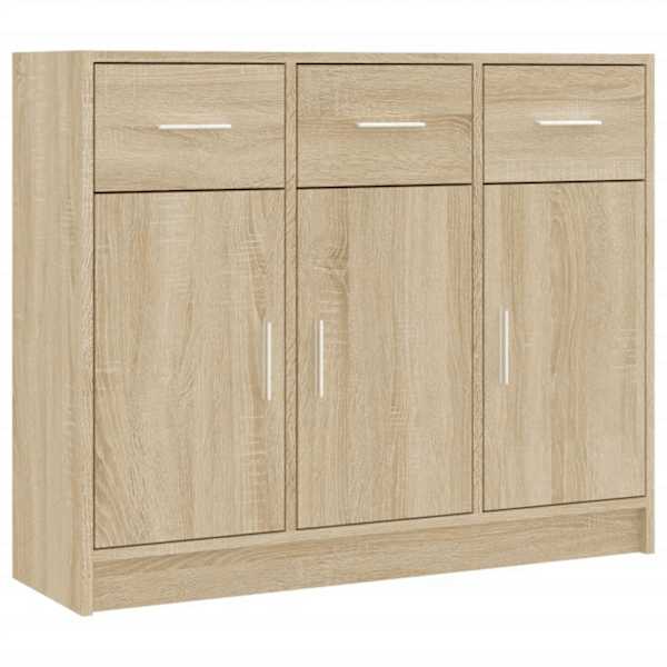 vidaXL puhvetkapp, Sonoma tamm, 91 x 28 x 75 cm, tehispuit