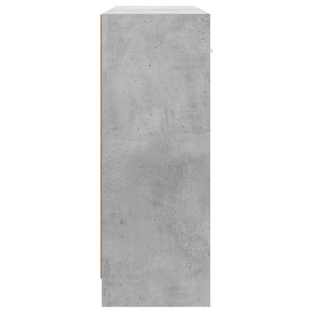 Servantă, gri beton, 91x28x75 cm, lemn prelucrat