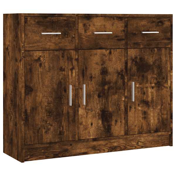 vidaXL puhvetkapp, suitsutatud tamm, 91 x 28 x 75 cm, tehispuit