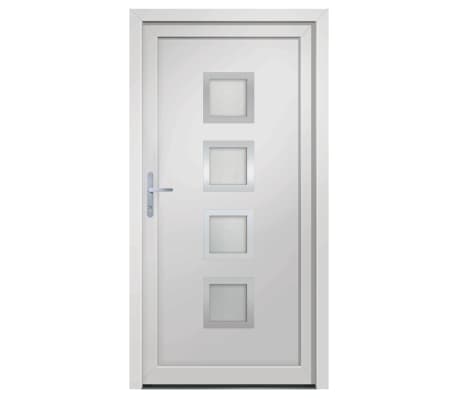 vidaXL Drzwi wejściowe, białe, 88x200 cm, PVC