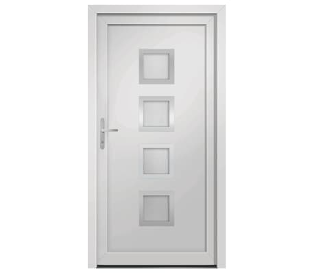 vidaXL Porte d'entr&eacute;e Blanc 108x208 cm PVC