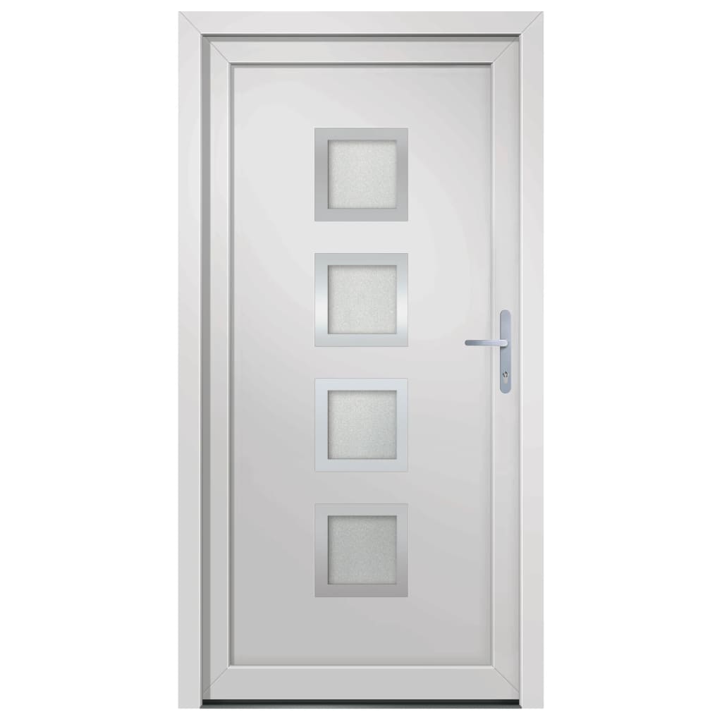 vidaXL Front Door White 108x208 cm PVC