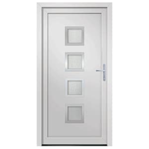 vidaXL Porte d'entr&eacute;e Blanc 108x208 cm PVC