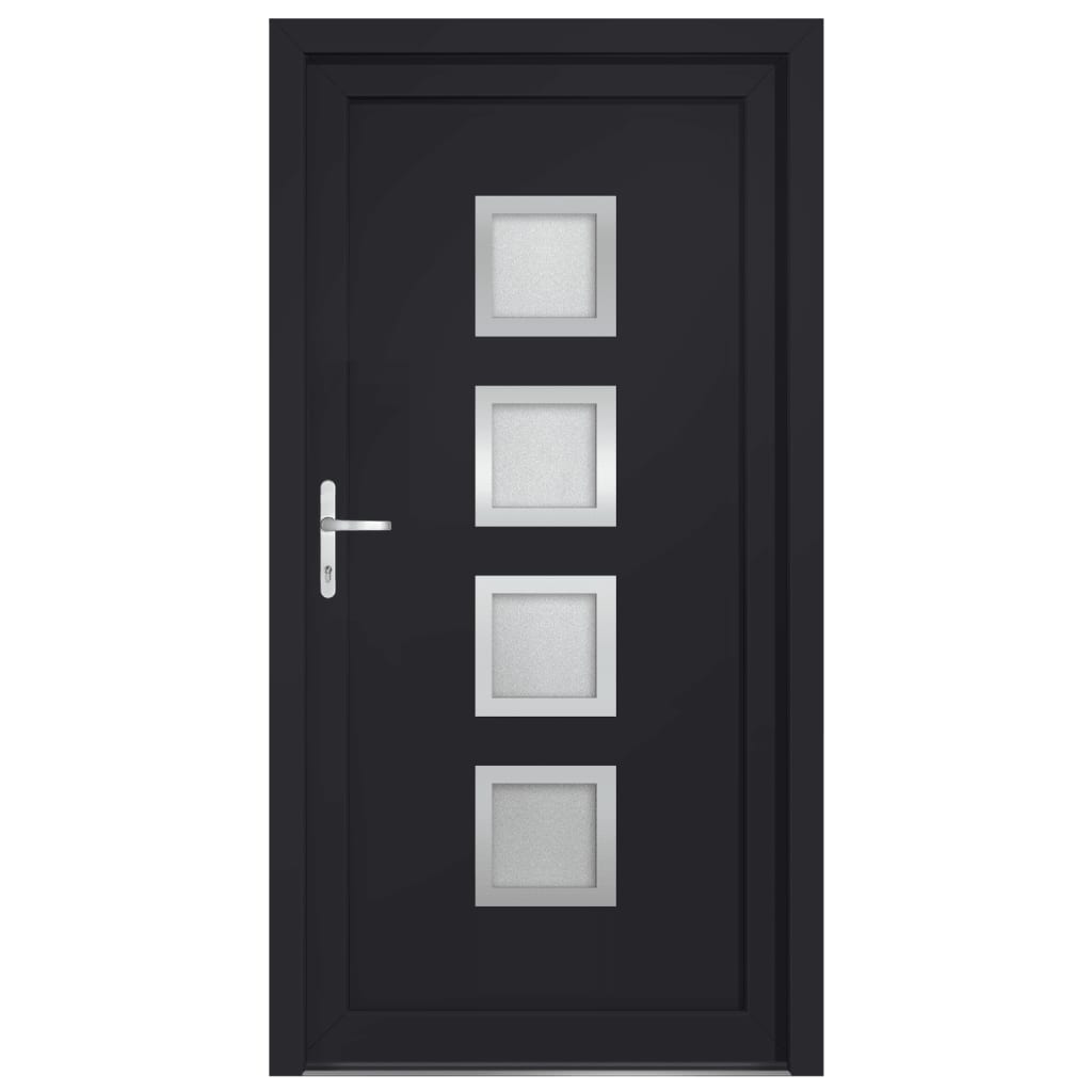 vidaXL Voordeur 88x200 cm PVC antracietkleurig afbeelding