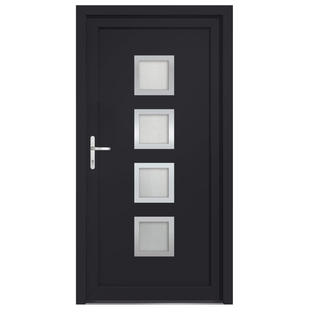 vidaXL Voordeur 108x208 cm PVC antracietkleurig afbeelding