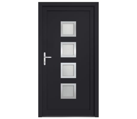 vidaXL Voordeur 108x208 cm PVC antracietkleurig