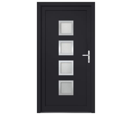 vidaXL Front Door Anthracite 108x200 cm PVC