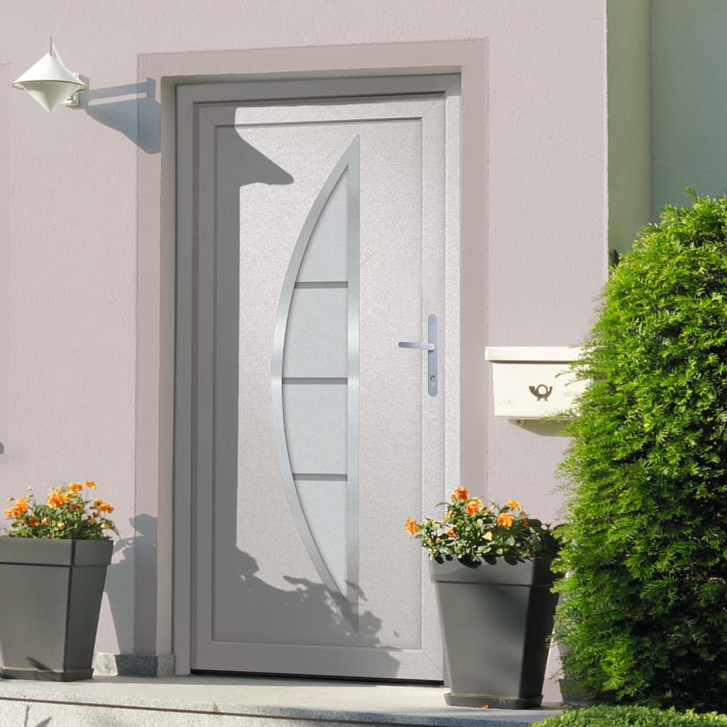 vida XL Haustür Weiß 98x 190 cm PVC