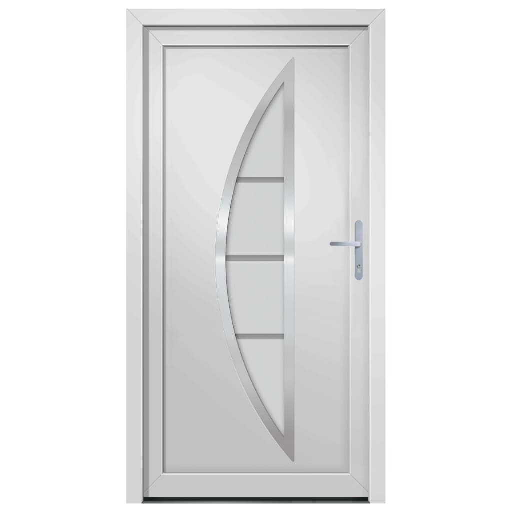 vidaXL Porte d'entrée Blanc 98x200 cm PVC