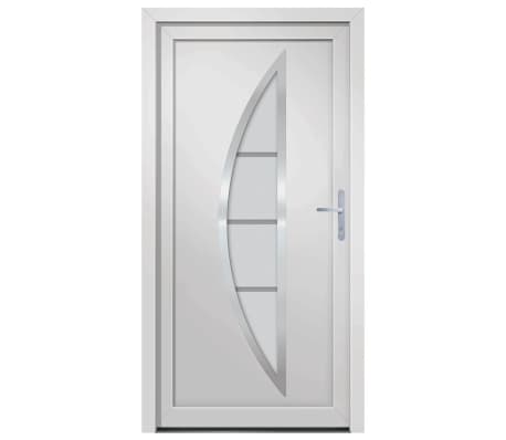 vidaXL Porte d'entrée Blanc 98x200 cm PVC