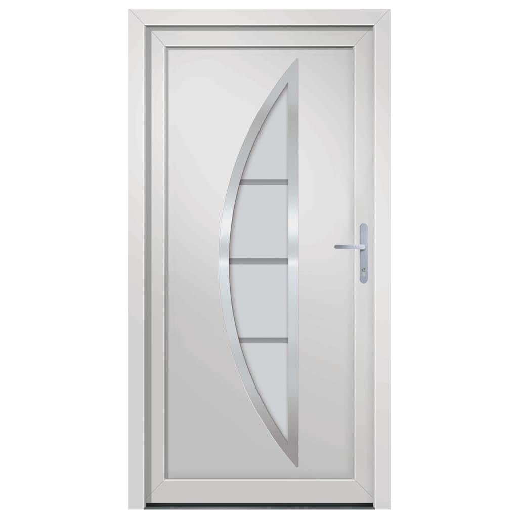 vidaXL Front Door White 108x208 cm PVC