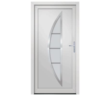 vidaXL Front Door White 108x208 cm PVC