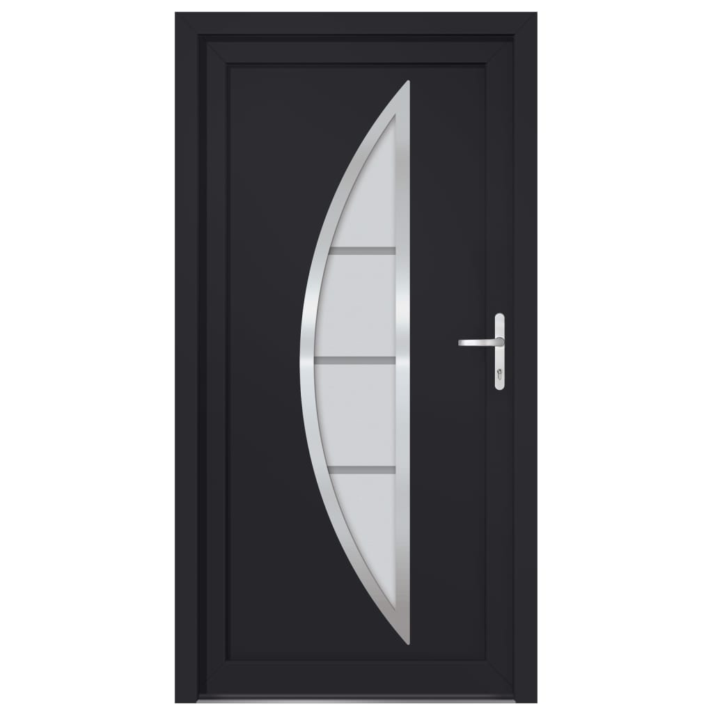 vidaXL Voordeur 98x208 cm PVC antracietkleurig afbeelding