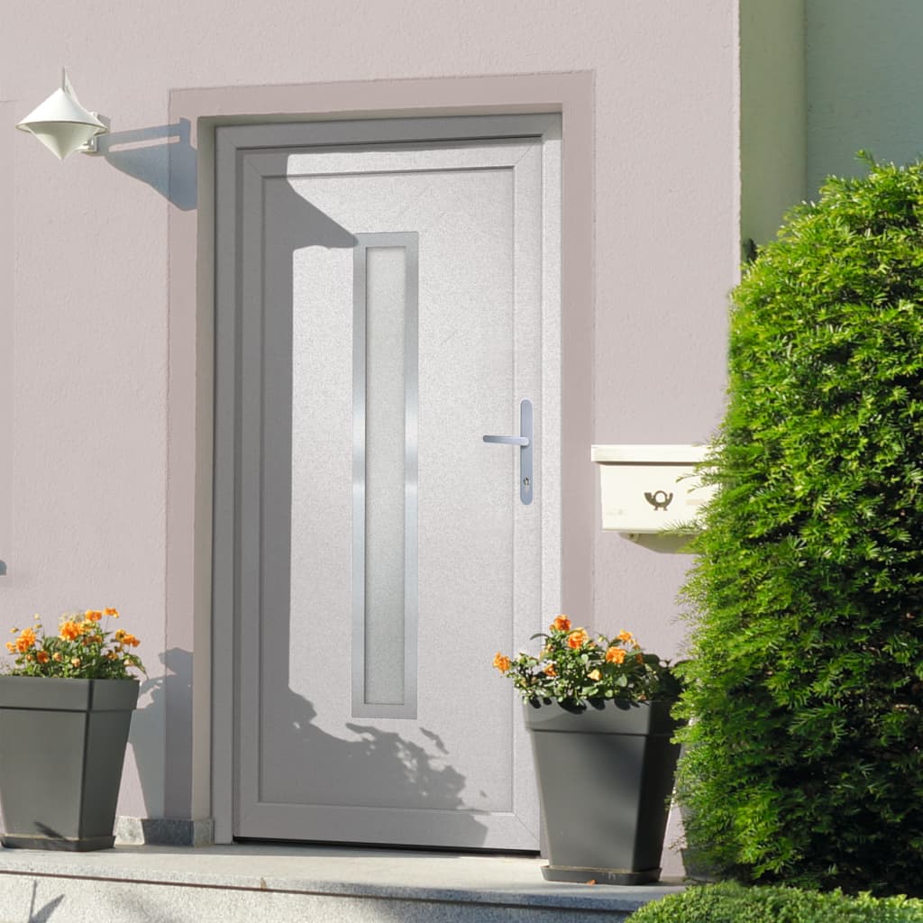 vida XL Haustür Weiß 98x 200 cm PVC