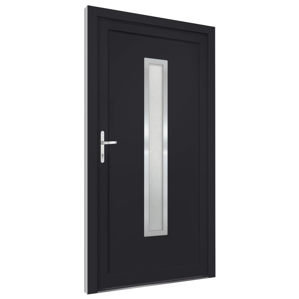 vidaXL Voordeur 98x208 cm PVC antracietkleurig afbeelding