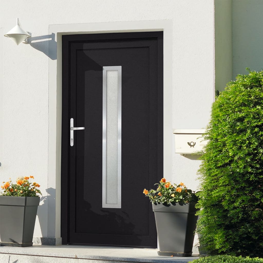 vida XL Haustür Anthrazit 108x 208 cm PVC